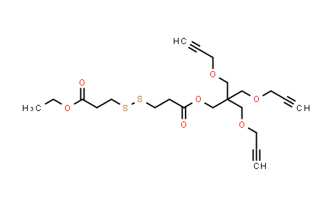 CAS No. 1772624-48-2, Ethyl 3-((3-oxo-3-(3-(prop-2-yn-1-yloxy)-2,2-bis((prop-2-yn-1-yloxy)methyl)propoxy)propyl)disulfanyl)propanoate