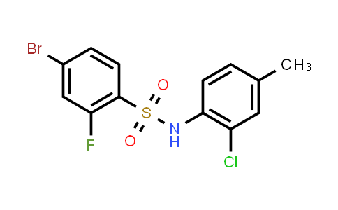 CAS No. 1772774-30-7, 4-Bromo-N-(2-chloro-4-methylphenyl)-2-fluorobenzenesulfonamide