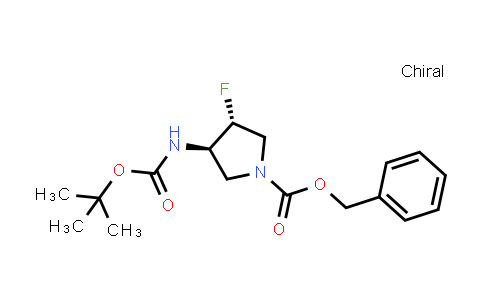 CAS No. 1776114-06-7, (3R,4R)-Benzyl 3-((tert-butoxycarbonyl)amino)-4-fluoropyrrolidine-1-carboxylate