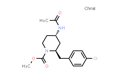 CAS No. 177707-17-4, (2R,4S)-methyl 4-acetamido-2-(4-chlorobenzyl)piperidine-1-carboxylate
