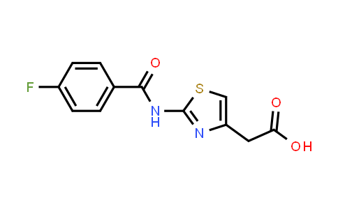 CAS No. 177957-48-1, 2-(2-(4-Fluorobenzamido)thiazol-4-yl)acetic acid