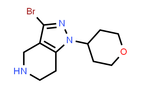 CAS No. 1781367-57-4, 3-Bromo-1-(tetrahydro-2H-pyran-4-yl)-4,5,6,7-tetrahydro-1H-pyrazolo[4,3-c]pyridine
