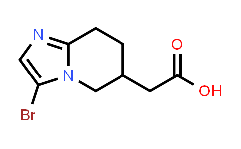 CAS No. 1781439-01-7, 2-(3-Bromo-5,6,7,8-tetrahydroimidazo[1,2-a]pyridin-6-yl)acetic acid