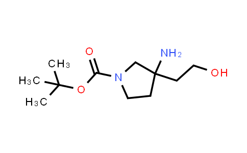 CAS No. 1781613-32-8, tert-Butyl 3-amino-3-(2-hydroxyethyl)pyrrolidine-1-carboxylate