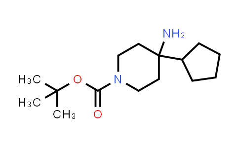 CAS No. 1781766-02-6, tert-Butyl 4-amino-4-cyclopentylpiperidine-1-carboxylate