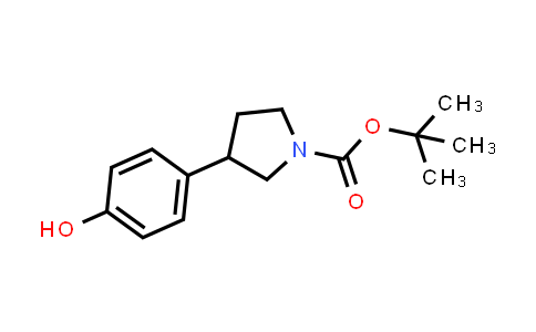 CAS No. 1782362-27-9, tert-butyl 3-(4-hydroxyphenyl)pyrrolidine-1-carboxylate