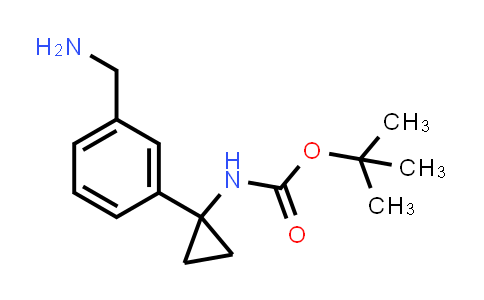 CAS No. 1782626-57-6, tert-Butyl (1-(3-(aminomethyl)phenyl)cyclopropyl)carbamate