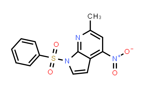 CAS No. 178268-99-0, 1H-Pyrrolo[2,3-b]pyridine, 6-methyl-4-nitro-1-(phenylsulfonyl)-