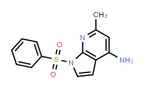 CAS No. 178269-00-6, 1H-Pyrrolo[2,3-b]pyridin-4-amine, 6-methyl-1-(phenylsulfonyl)-