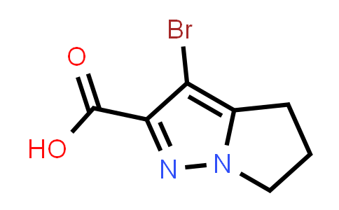 CAS No. 1784369-94-3, 3-Bromo-5,6-dihydro-4H-pyrrolo[1,2-b]pyrazole-2-carboxylic acid