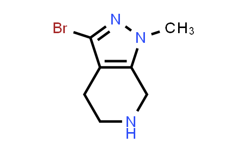 CAS No. 1785463-03-7, 3-Bromo-1-methyl-4,5,6,7-tetrahydro-1H-pyrazolo[3,4-c]pyridine