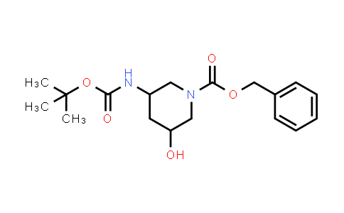 CAS No. 1785642-46-7, Benzyl 3-((tert-Butoxycarbonyl)amino)-5-hydroxypiperidine-1-carboxylate