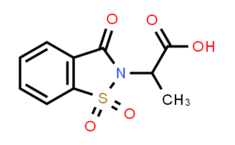 CAS No. 178755-54-9, 2-(1,1-Dioxido-3-oxo-1,2-benzisothiazol-2(3H)-yl)propanoic acid