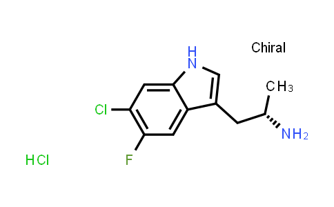 CAS No. 1788036-24-7, (S)-1-(6-Chloro-5-fluoro-1H-indol-3-yl)propan-2-amine hydrochloride