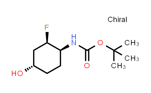 CAS No. 1788041-38-2, tert-Butyl N-[(1S,2R,4S)-rel-2-fluoro-4-hydroxycyclohexyl]carbamate