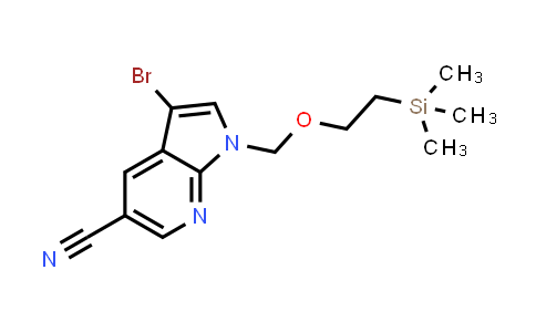 CAS No. 1788041-63-3, 3-Bromo-1-{[2-(trimethylsilyl)ethoxy]methyl}-1h-pyrrolo[2,3-b]pyridine-5-carbonitrile