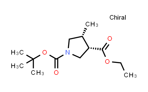 CAS No. 1788044-03-0, cis-1-tert-Butyl 3-ethyl 4-methylpyrrolidine-1,3-dicarboxylate