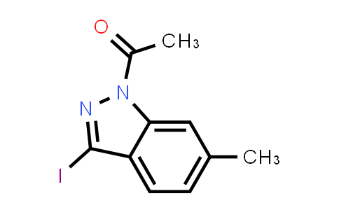 CAS No. 1788044-04-1, 1-(3-Iodo-6-methyl-1H-indazol-1-yl)ethanone