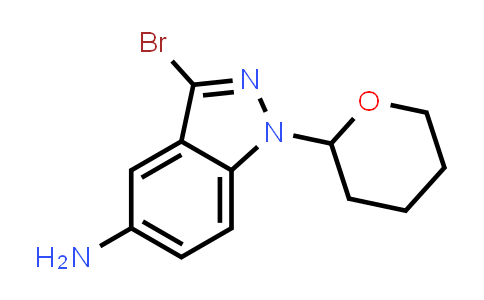 CAS No. 1788054-90-9, 3-Bromo-1-(oxan-2-yl)-1H-indazol-5-amine