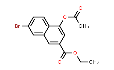 CAS No. 178877-00-4, 2-Naphthalenecarboxylic acid, 4-(acetyloxy)-7-bromo-, ethyl ester