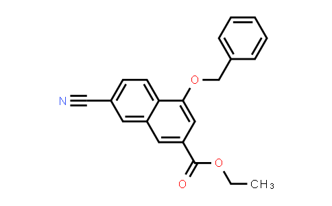 CAS No. 178877-04-8, 2-Naphthalenecarboxylic acid, 7-cyano-4-(phenylmethoxy)-, ethyl ester