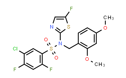 1788874-30-5 | 5-Chloro-N-(2,4-dimethoxybenzyl)-2,4-difluoro-N-(5-fluorothiazol-2-yl)benzenesulfonamide