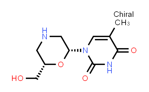 CAS No. 179073-10-0, 1-((2R,6S)-6-(Hydroxymethyl)morpholin-2-yl)-5-methylpyrimidine-2,4(1H,3H)-dione