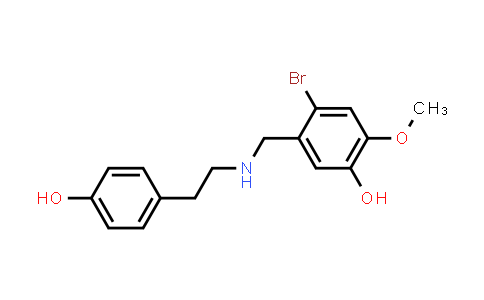 CAS No. 179107-93-8, 4-Bromo-5-((4-hydroxyphenethylamino)methyl)-2-methoxyphenol