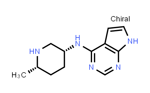 CAS No. 1792184-37-2, 7H-Pyrrolo[2,3-d]pyrimidin-4-amine, N-[(3R,6S)-6-methyl-3-piperidinyl]-, rel-