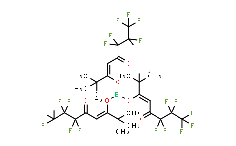 CAS No. 17978-75-5, Tris(6,6,7,7,8,8,8-heptafluoro-2,2-dimethyl-3,5-octanedionate)erbium(III)