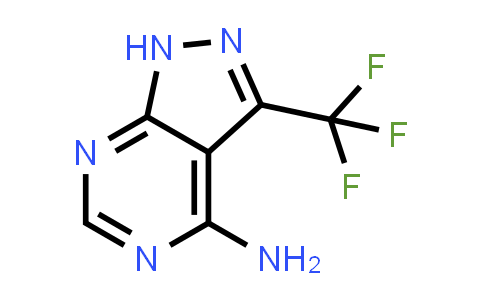 CAS No. 1799426-47-3, 3-(Trifluoromethyl)-1H-pyrazolo[3,4-d]pyrimidin-4-amine