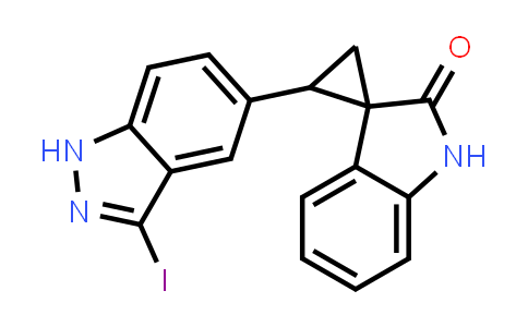 CAS No. 1799434-54-0, 2-(3-Iodo-1H-indazol-5-yl)spiro[cyclopropane-1,3'-indolin]-2'-one
