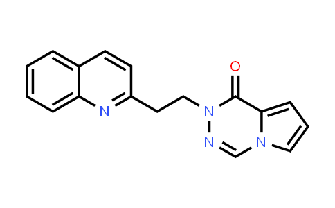 CAS No. 1799434-60-8, 2-(2-(Quinolin-2-yl)ethyl)pyrrolo[1,2-d][1,2,4]triazin-1(2H)-one