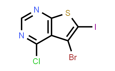 CAS No. 1799610-89-1, 5-Bromo-4-chloro-6-iodothieno[2,3-d]pyrimidine