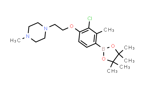CAS No. 1799612-11-5, 1-(2-(2-Chloro-3-methyl-4-(4,4,5,5-tetramethyl-1,3,2-dioxaborolan-2-yl)phenoxy)ethyl)-4-methylpiperazine