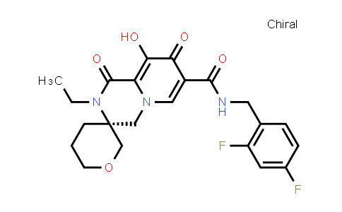 CAS No. 1799952-48-9, (S)-N-(2,4-difluorobenzyl)-2'-ethyl-9'-hydroxy-1',8'-dioxo-1',2,2',4,4',5,6,8'-octahydrospiro[pyran-3,3'-pyrido[1,2-a]pyrazine]-7'-carboxamide