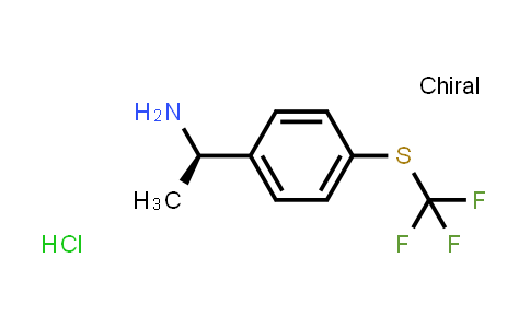 CAS No. 1800240-39-4, (R)-1-(4-((Trifluoromethyl)thio)phenyl)ethan-1-amine hydrochloride