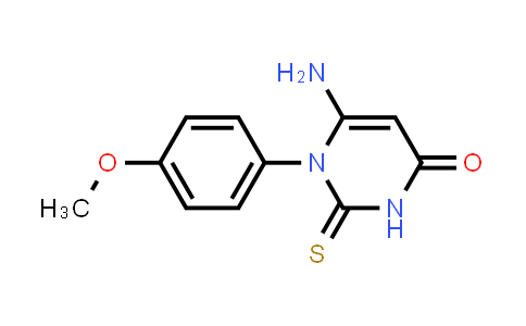 CAS No. 180028-93-7, 6-Amino-1-(4-methoxyphenyl)-2-sulfanylidene-1,2,3,4-tetrahydropyrimidin-4-one