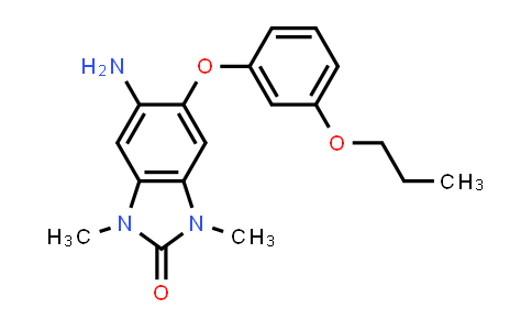 CAS No. 1800477-35-3, 5-Amino-1,3-dimethyl-6-(3-propoxyphenoxy)-1H-benzo[d]imidazol-2(3H)-one