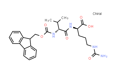 CAS No. 1800484-58-5, (R)-2-((R)-2-((((9H-Fluoren-9-yl)methoxy)carbonyl)amino)-3-methylbutanamido)-5-ureidopentanoic acid