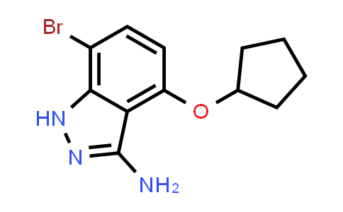 CAS No. 1801939-94-5, 7-Bromo-4-(cyclopentyloxy)-1H-indazol-3-amine