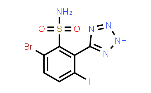 CAS No. 1802371-06-7, 6-Bromo-3-iodo-2-(2H-tetrazol-5-yl)benzenesulfonamide