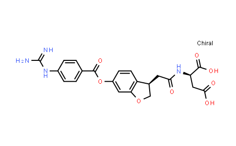 CAS No. 1802888-10-3, (2R)-2-{2-[(3R)-6-(4-Carbamimidamidobenzoyloxy)-2,3-dihydro-1-benzofuran-3-yl]acetamido}butanedioic acid