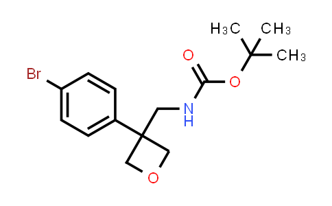 CAS No. 1803587-41-8, tert-Butyl ((3-(4-bromophenyl)oxetan-3-yl)methyl)carbamate