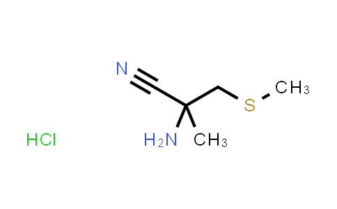 CAS No. 1803593-45-4, 2-Amino-2-methyl-3-(methylthio)propanenitrile hydrochloride