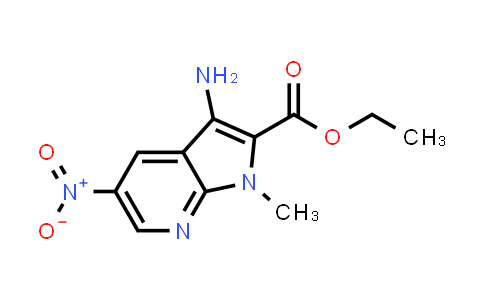 CAS No. 180424-22-0, 1H-Pyrrolo[2,3-b]pyridine-2-carboxylic acid, 3-amino-1-methyl-5-nitro-, ethyl ester