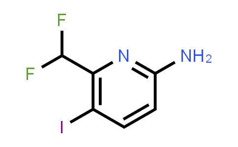 CAS No. 1805028-74-3, 6-(Difluoromethyl)-5-iodopyridin-2-amine
