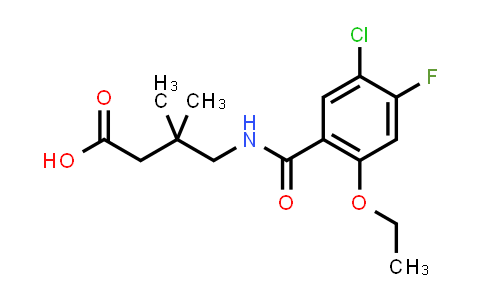 CAS No. 1805818-57-8, 4-(5-Chloro-2-ethoxy-4-fluorobenzamido)-3,3-dimethylbutanoic acid