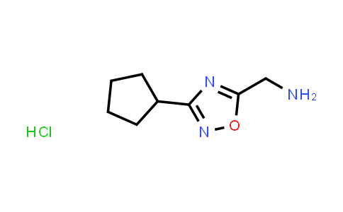 CAS No. 1807979-70-9, (3-Cyclopentyl-1,2,4-oxadiazol-5-yl)methanamine hydrochloride