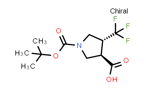 CAS No. 1808807-76-2, (3R,4R)-1-[(tert-Butoxy)carbonyl]-4-(trifluoromethyl)pyrrolidine-3-carboxylic acid